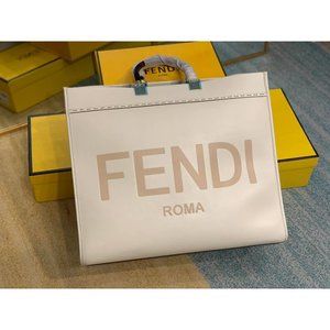 Fendi Women Sunshine Shopper Bag White